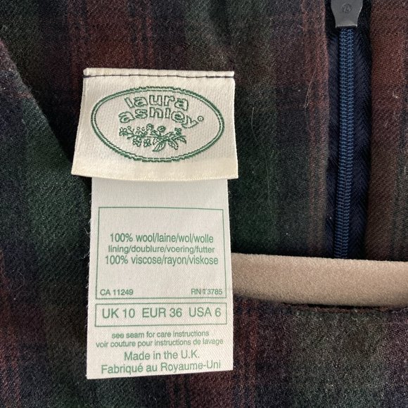 Vintage Laura Ashley Plaid Dress - Picture 2 of 5